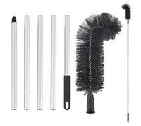 Gupcaqosjw Brosse de nettoyage pour gouttières - Avec barre télescopique extensible - 168 cm - Nettoyeur de gouttière - Grille de protection - Outil de nettoyage de gouttières