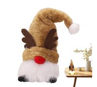 Gupcaqosjw de décorations de Noël avec lumières,s d'ornements d'arbre de Noël,s suspendues s de Noël en Peluche LED sans Visage - Pendentifs de noël Lumineux au Nez Rouge, Ornements de Vacances