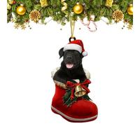 Gupcaqosjw Décorations de Noël pour Chien | Suspension Décorative Chien - Pendentif 2D Saisonnier pour Escalier Cheminée Porte Plafond