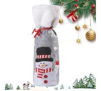 Gupcaqosjw Housses en Tissu pour Bouteilles de Vin de Noël | Une Décoration De Fêtes Réutilisable Avec Un Cordon | Housse De Bouteille De Vin Pour Noël | Pour Le Mariage, L'Anniversaire, Le Voyage, La