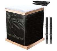 Gupcaqosjw Isolation Ruche, Couverture D'hiver Pour Ruche, Enveloppe Isolante Pour Ruche, Isolation Hivernale Pour Ruche, Enveloppe Réglable Pour Ruche, Tissu Oxford 600D Résistant Au Vent Au Froid