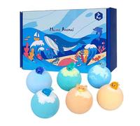 Gupcaqosjw Kit De Boules De Bain - Lot De 6 Boules Bio Amusantes Et Douces - Coffret De De Bain Moussantes Et Salines Pour Filles - pour Détente Jeu Filles Garçons Cadeaux Fête Chaussettes