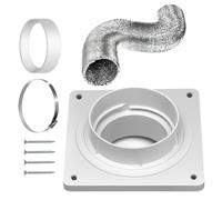 Gupcaqosjw Kit d'Évacuation pour Climatiseur Portable - Kit de Tuyau d'Évacuation pour Fenêtre de Climatiseur Portable,Panneau Adaptateur Réglable Pour Refroidissement Estival Par Conduits Maison