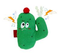 Gupcaqosjw La Peluche de Chat, la Peluche Interactive du Chat - La Peluche en Forme de Cactus remplie de Catnip - Sound Heatten Kitten Kitten Chewer Animal Soft Enfant pour Le TRAPALIT Indoor, Play