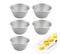 Gupcaqosjw Lot De 5 Moule À Flan, Moule À Pudding Inox, Moules À Cupcakes Et Muffins, 8,4 X 4cm Petits Bols À Sauce, Snack, Moule Tartelette, Pudding Portugais, Pasteis De Nata