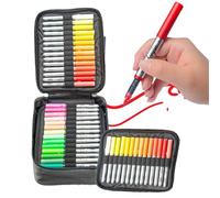 Gupcaqosjw Marqueurs De Couleur | Marqueurs pour Prise de Notes,Stylos Acryliques 84 Couleurs avec Sac de Transport pour Peinture, Dessin sur Verre Tissu Bois et Multi-Surfaces