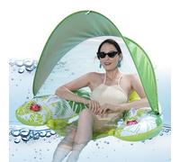 Gupcaqosjw Matelas Gonflable pour Piscine avec Auvent,Robuste, Portable avec Porte-Gobelet - Radeau De Piscine Hamac Aquatique Flottant - pour Natation Bronzage Bain De Été Extérieur Jardin Plage Lac