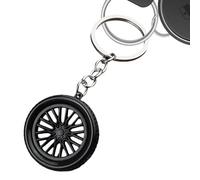 Gupcaqosjw Porte-clés Roue,Ornement Décoratif Charme Pendentif en Forme de Pneu | Ornement Léger Collection Passionnés de Voiture pour Sac Voyage École Courses
