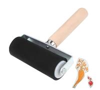 Gupcaqosjw Rouleau de colle, rouleau de bricolage, avec manche en bois, pinceau de peinture, pour art, impression, tampon, papier peint, , projets de scrapbooking