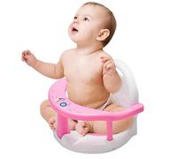 Gupcaqosjw Siège de bain pivotant pour bébé | 32 x 28 x 32 cm | Siège de bain pliable | Siège de bain pour bébé avec ventouses | Siège de bain pour bébé de 6 à 18 mois (poudre + blanc)
