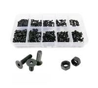 GUPEB M1.6 M2 M2.5 M3 M4 M5 Noir Grade Hexagone à Six pans Creux Plat Tête fraisée Vis Boulon Écrou Rondelle Kit