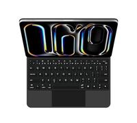 GUPENAA Étui Clavier avec Rétroéclairage pour iPad Air 11'' (M3 2025/M2 2024), Pro 11'' (4e/3e/2e/1re génération) & Air 5/4 10.9, Support Cantilever Flottant Magique, Noir, Anglais