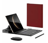 GUPENAA Étui Clavier pour Honor Magic V/VS/V2/VS2, Angle Réglable, Clavier sans Fil Magnétique Amovible avec Support pour S Pen [Clavier + Étui + Stylet Capacitif],Rouge