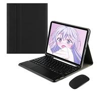 GUPENAA Étui Clavier pour iPad 10,2" 9e/8e/7e génération Air 3e génération 10,5"/Pro 10,5", [AZERTY Français] Clavier magnétique détachable avec Support pour Crayon et Souris Bluetooth,Noir