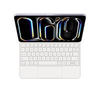 GUPENAA Étui Clavier pour iPad Air 13 Pouces (M3, 2025/M2, 2024), Pro 12,9 Pouces (3e/4e/5e/6e génération), Support Flottant Magic Cantilever, Rétroéclairage 7 Couleurs,Blanc,English