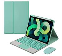 GUPENAA Étui clavier pour iPad Air 5e 4e génération 11'', Pro 11 4e 3e 2e 1ère génération [Rétroéclairage 7 couleurs] [Porte-crayon intégré] Clavier Bluetooth sans fil magnétique amovible avec pavé