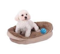 GUPPBF Panier pour Petit Chien - canapé Chien - Panier pour Chat intérieur - Lavable en Machine - Fond antidérapant - Kaki - 50 cm × 45 cm × 17 cm