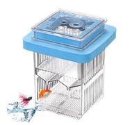 Guppy Breeder Box, Portable Floating Clear Frame Hatching Box, Fish Tank Divider, 3.74in Acclimation Case, Perfect for Mother Fish and Shrimp Incubation