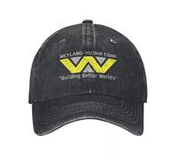 GUPUOOU Alien Weyland The Yutani Corporation Casquette de Baseball Vintage en détresse lavé Xenomorph Film Sun Cap pour Hommes Femmes Chapeaux en Plein air Casquette en Coton, pour Toutes Les Saisons