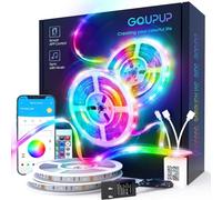 Gupup - Bande lumineuse LED de 30 m de long - Changement de couleur avec synchronisation de la musique - Lumières intelligentes contrôlées via application Bluetooth et télécommande infrarouge.