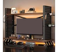 GUQASDV Bibliothèque de bureau avec rangement en carton perforé, étagère réglable avec rangement en carton perforé, pour économiser de l'espace pour la maison, le bureau, le dortoir et l'étude (noir