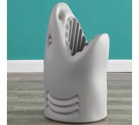 GUQASDV Porte-parapluie en Forme D'animal en Forme de Requin, Seau À Parapluie Durable en PE for Entrée, Cannes Décoratives, Support de Cannes de Marche for Entrée de Maison, Intérieur(Grey)