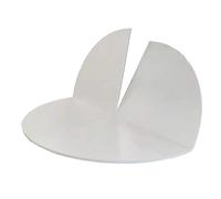 GUQASDV Rallonge de Table Ronde Pliable, Plateau en Bois Massif, sans Pieds, rallonge de Table, Table à Manger Pliante Gain de Place(Wit,55in)