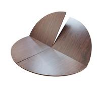 GUQASDV Rallonge de Table Ronde Pliable, Plateau en Bois Massif, sans Pieds, rallonge de Table, Table à Manger Pliante Gain de Place(Walnut,63in)
