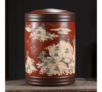 GUQASDV Récipient À Riz De Grande Capacité, Seau À Riz En Céramique Avec Couvercle, Organisation De La-Cuisine Et Du Garde-manger, Réservoir De Stockage Scellé Domestique(Rosso,Capacity: 10 kg)