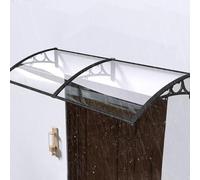 GUQASDV Store de fenêtre, protection contre la pluie, auvent en polycarbonate, auvent de terrasse en plein air avec support en aluminium, protection contre la pluie et la neige (transparent, 80 x 600