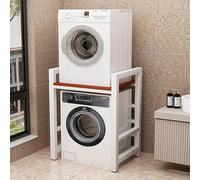 GUQASDV Support de Comptoir for Lave-Linge et sèche-Linge, réglable en Hauteur, kit de Superposition Portable for Lave-Linge, étagère de Rangement for Lave-Linge(White and Red)