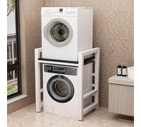 GUQASDV Support de Comptoir for Lave-Linge et sèche-Linge, réglable en Hauteur, kit de Superposition Portable for Lave-Linge, étagère de Rangement for Lave-Linge(White and Black)