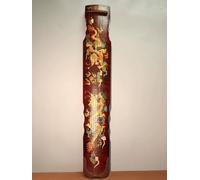 Guqin Cithare vintage style vintage coloré double dragon motif cithare vieux objets de collection instruments à cordes chinois