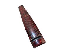 Guqin Concert Guqin (cithare Chinoise) Sur Le Thème Du Coucher Soleil En Bois De Cèdre Instrument À Cordes Laqué Rouge Vermillon