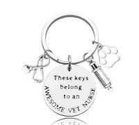 Guqqeuc Cadeaux d'infirmière vétérinaire pour vétérinaire, cadeau de Noël pour vétérinaire, infirmière, départ à la retraite, cadeau d'anniversaire pour vétérinaire, étudiant, assistant, Ces clés