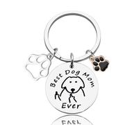Guqqeuc Porte-clés chat chien maman cadeau pour femme, amoureux des chiens, cadeaux pour chien, maman, cadeaux d'anniversaire pour chien, chat, maman, cadeaux de fête des mères, Best Dog Mom Ever, S