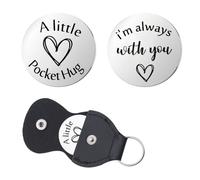 Guqqeuc Porte-clés Pocket Hug pour Couples, Cadeau pour Fille, Fils, Maman, Papa, Cadeau d'anniversaire pour Sœur, Cousine, Grand-mère, Cadeaux de Noël pour Ami, Collègue, S