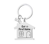Guqqeuc Porte-clés pour nouvelle maison, cadeau pour meilleure amie, cadeau de pendaison de crémaillère pour couples, cadeaux de propriétaire de nouvelle maison pour femme, homme, première maison