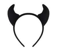 Guqqeuc Serre-tête à cornes de diable noires pour fête d'Halloween, serre-tête à cornes de démon pour femmes et filles, accessoires de cheveux épais et fins pour Halloween, costumade