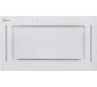 Gurari 217 WH 52 Pr, hotte de plafond 52 cm blanche encastrée avec bloc de ventilation, cadre en verre, 3 niveaux, 1000 m³/h, hotte encastrée, télécommande