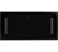 GURARI 343 BL 90, Hotte aspirante encastrable 90cm/ Verre noir/noir/Moteur EBM/Aspiration puissante 1000m³/ Hotte à air pulsé/Ionisation/Hotte de plafond