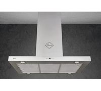 GURARI 431 90 IS Pr Hotte îlot 90 cm, 1000 m³/h, acier inoxydable, télécommande, 4 LED 1,5 W