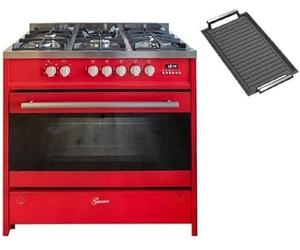 GURARI Centre de cuisson à gaz GCH E 911 R+plaque de cuisson, Centre de cuisson électrique à gaz 90 cm/Gamme Coocker/ 4 kw WOK/gaz naturel/propane/inox/in daptateur WOK+plaque de cuisson
