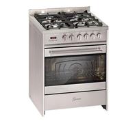 Gurari Cuisinière à gaz avec four électrique GCH E 610 X • Cuisinière 60 cm en acier inoxydable • Cuisinière avec gaz naturel ou propane • Multi four 60 l • 4 kW • WOK • Cuisinière à gaz • Range