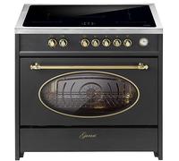 GURARI Cuisinière à induction E 913 RU BL Retro Range Cooker 90 cm Zones Flex Booster 5 zones 121L
