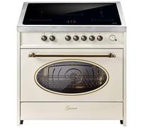 GURARI Cuisinière à induction E 913 RU CR Retro Range Cooker 90 cm/Flex Zones / 5 zones / 121L