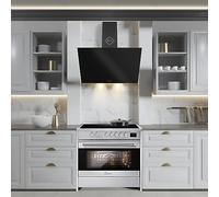 GURARI Cuisinière à induction GCH E 913 X + GCH D 286 BL Prime - Cuisinière à induction 90 cm / 121L + hotte 90 cm