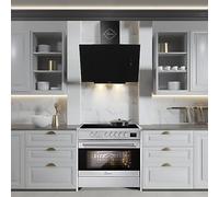 GURARI Cuisinière à induction GCH E 913 X +GCH S 171 BL 90 Prime - Induction sur pied 90 cm/121 L + hotte 90 cm