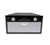 GURARI GCH B 051 52 BL+filtre à charbon, Hotte aspirante 52cm, Hotte de plafond, en noir,1000m³/h+filtre à charbon