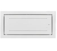 GURARI GCH C 341 WH 90 Prime + filtre à charbon | Hotte aspirante encastrable 90 cm en verre blanc avec télécommande | aspiration 1000 m³ | bande LED | minuteur | Hotte aspirante de plafond /